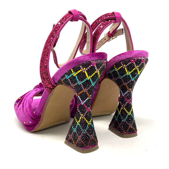 Betsey Johnson Alianna Mules Magenta Open Toe Heels Size 6 NIB - Picture 6 of 11